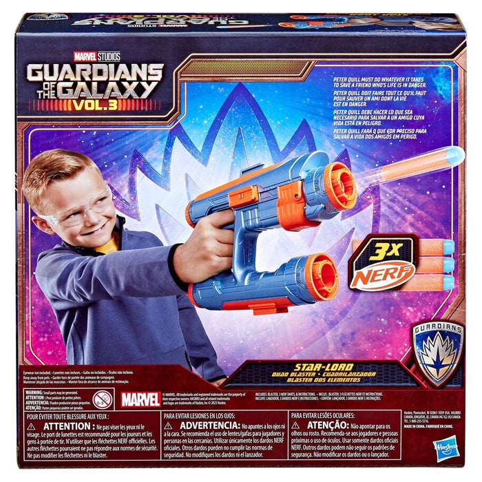 Marvel Guardians of the Galaxy Vol. 3 Star-Lord Nerf Quad Toy Blaster *NEW*