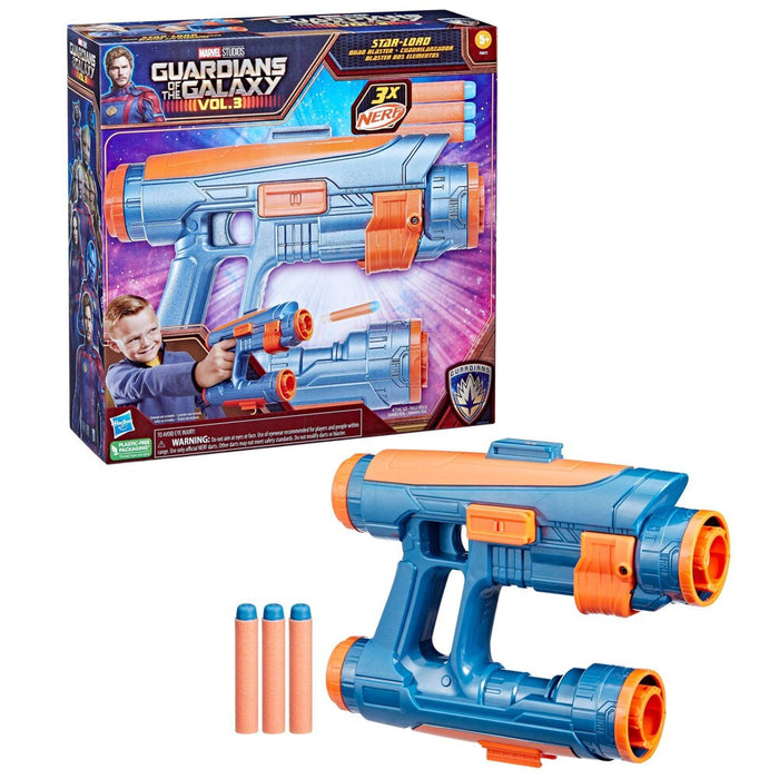 Marvel Guardians of the Galaxy Vol. 3 Star-Lord Nerf Quad Toy Blaster *NEW*