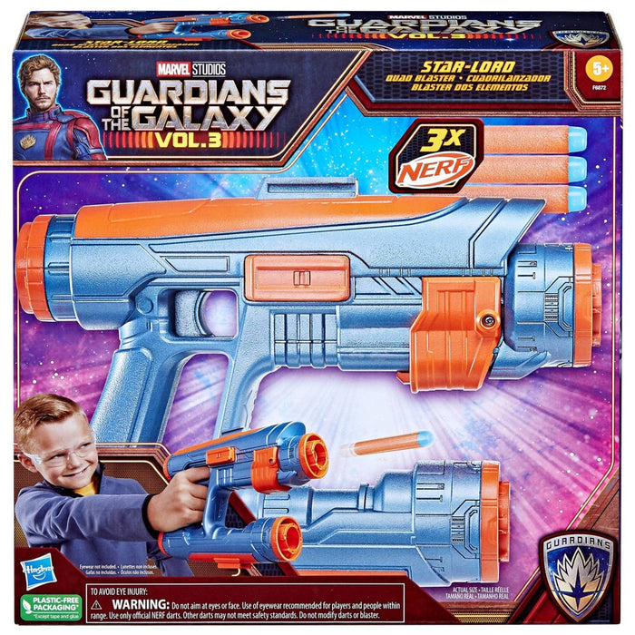 Marvel Guardians of the Galaxy Vol. 3 Star-Lord Nerf Quad Toy Blaster *NEW*