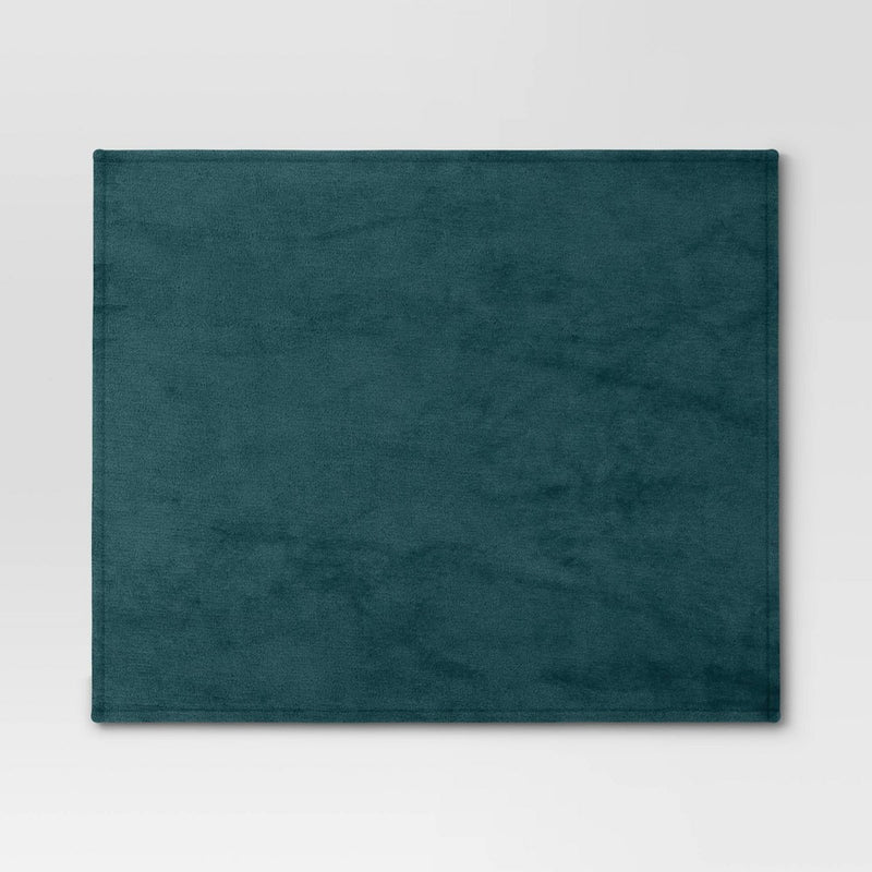 Solid Plush Throw Blanket Teal