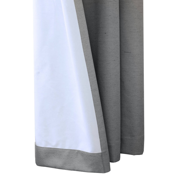 Set of 2 (84"x52") Suprema Grommet Top Blackout Curtain Panels Gray - Thermaplus
