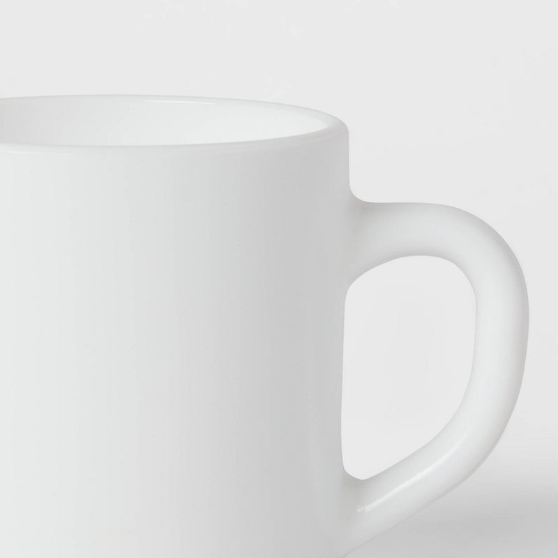 10oz 6pk Glass Mugs White - Made By Design™