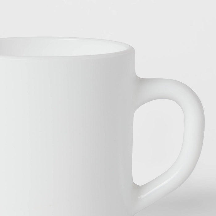 10oz 6pk Glass Mugs White - Made By Design™