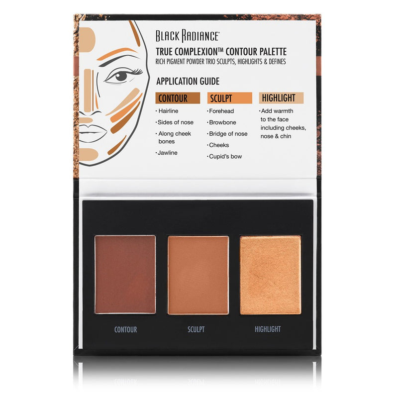 Black Radiance True Complexion Contour Palette - Medium to Dark - 0.38oz