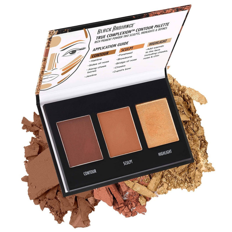 Black Radiance True Complexion Contour Palette - Medium to Dark - 0.38oz
