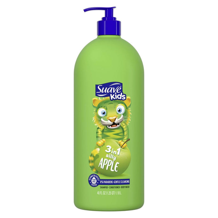 Suave Kids Apple 3-in-1 Shampoo + Conditioner + Bodywash - 40 fl oz