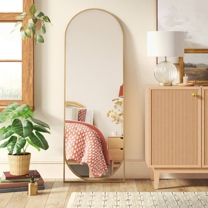 20" x 58" Full Length Floor Mirror Gold - Threshold™ (LOCAL PICKUP ONLY)