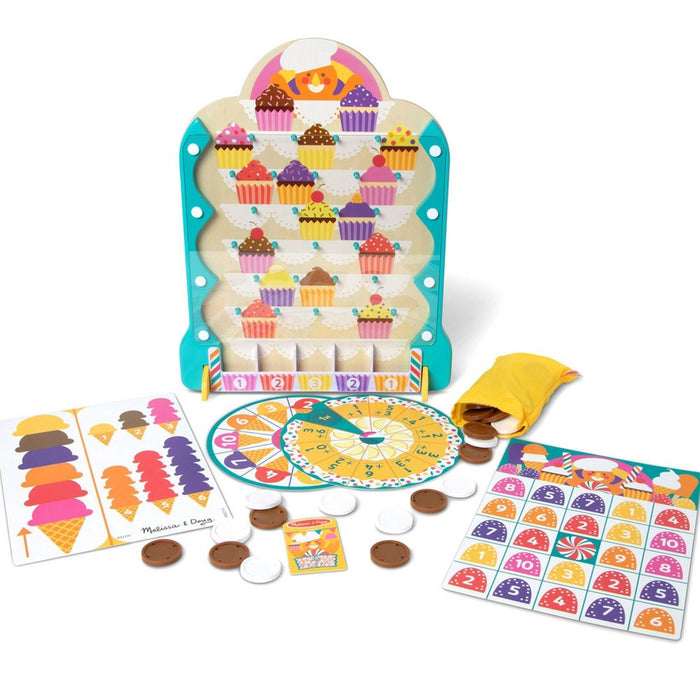 Melissa & Doug Fun at the Fair! Wooden Double-Sided Roulette & Plinko Games