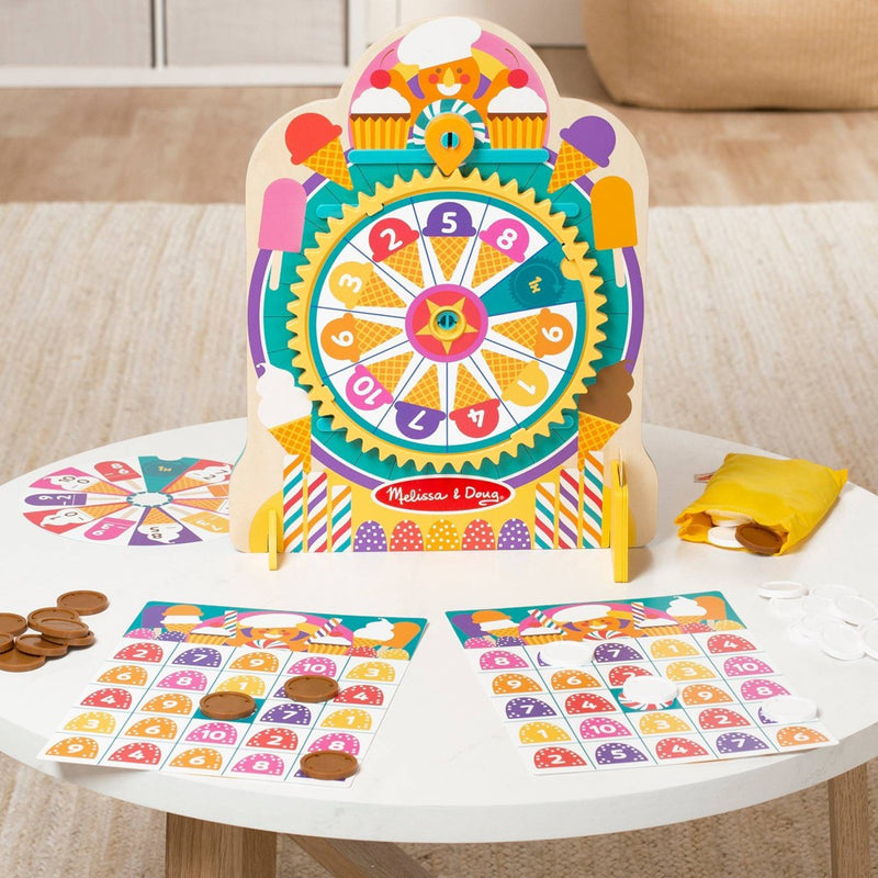 Melissa & Doug Fun at the Fair! Wooden Double-Sided Roulette & Plinko Games