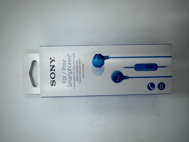 Sony MDREX15AP In-Ear Wired Earbuds with Mic - Blue