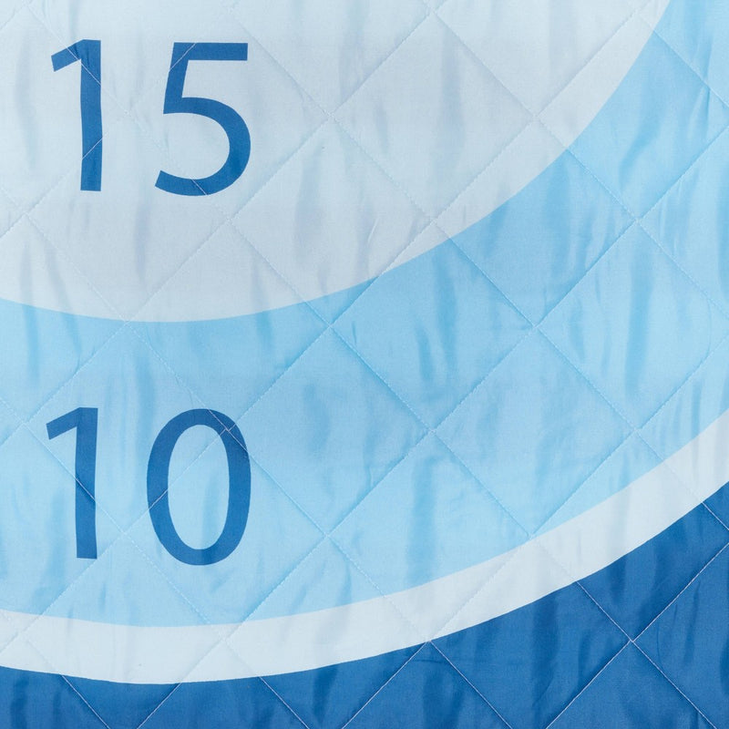 72" x 60" Game and Stripes Picnic Blanket Blue - Sun Squad™