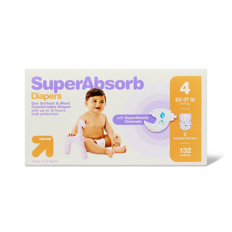 Disposable Diapers Giant Pack - Size 4 - 132ct - up & up™222222