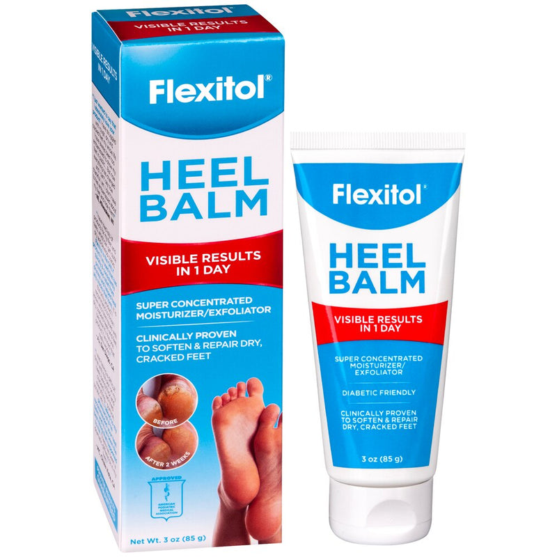 Flexitol Heel Balm, Rich Moisturizing & Exfoliating FootCream 3 oz