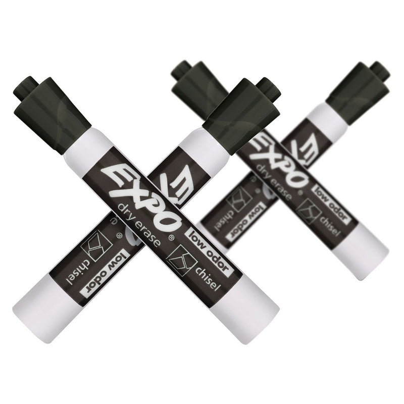 Expo 4pk Dry Erase Markers Chisel Tip Black