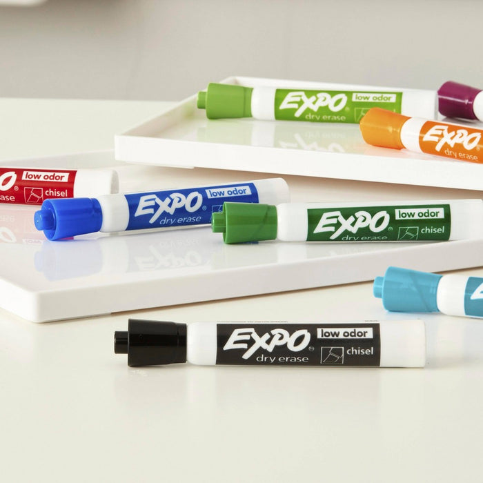 Expo 4pk Dry Erase Markers Chisel Tip Black