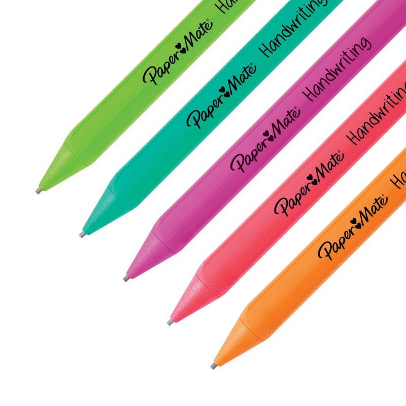 Paper Mate Handwriting 5pk #2 Mechanical Pencils with Eraser and Refill 1.3mm Assorted Colors