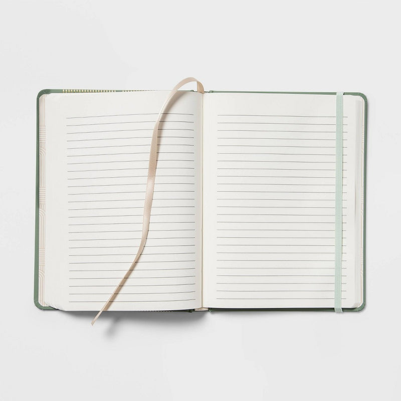 College Ruled Journal 7.75"x5.5" Modern Green - Threshold™