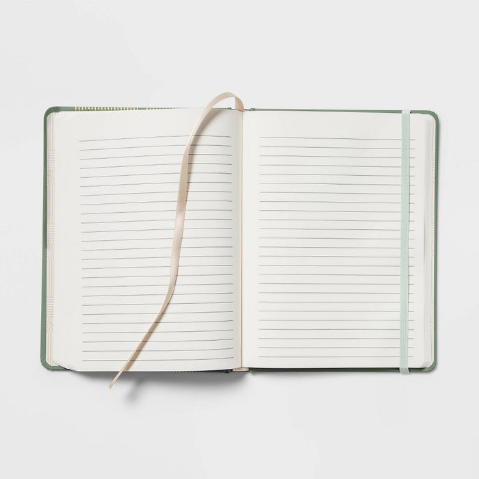 College Ruled Journal 7.75"x5.5" Modern Green - Threshold™