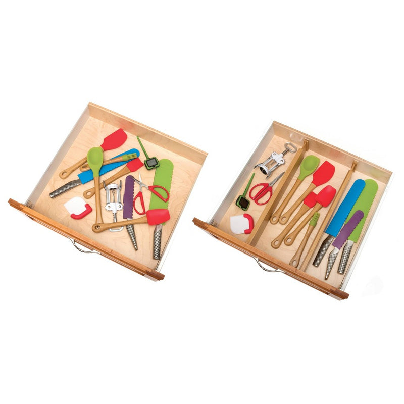Set of 2 Bamboo Kitchen Drawer Dividers - Lipper International
