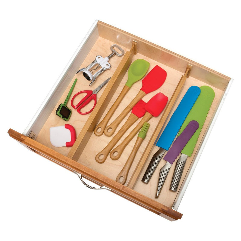 Set of 2 Bamboo Kitchen Drawer Dividers - Lipper International