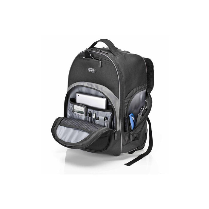 Targus 16” Compact Rolling Backpack, Black