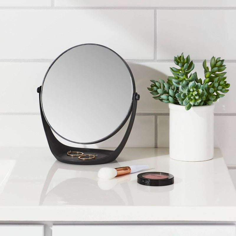 Plastic Vanity Mirror Black - Room Essentials™