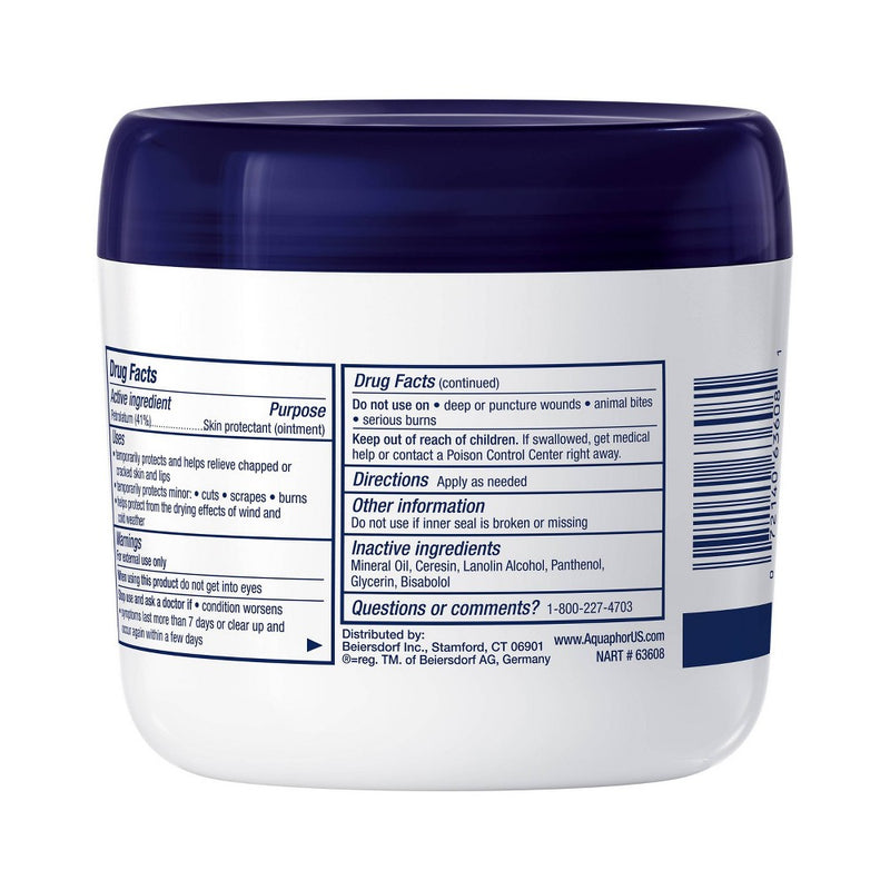 Aquaphor Healing Ointment and Moisturizer for Dry, Cracked Skin Unscented-14oz