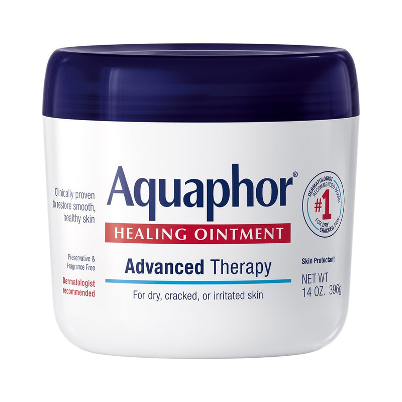 Aquaphor Healing Ointment and Moisturizer for Dry, Cracked Skin Unscented-14oz