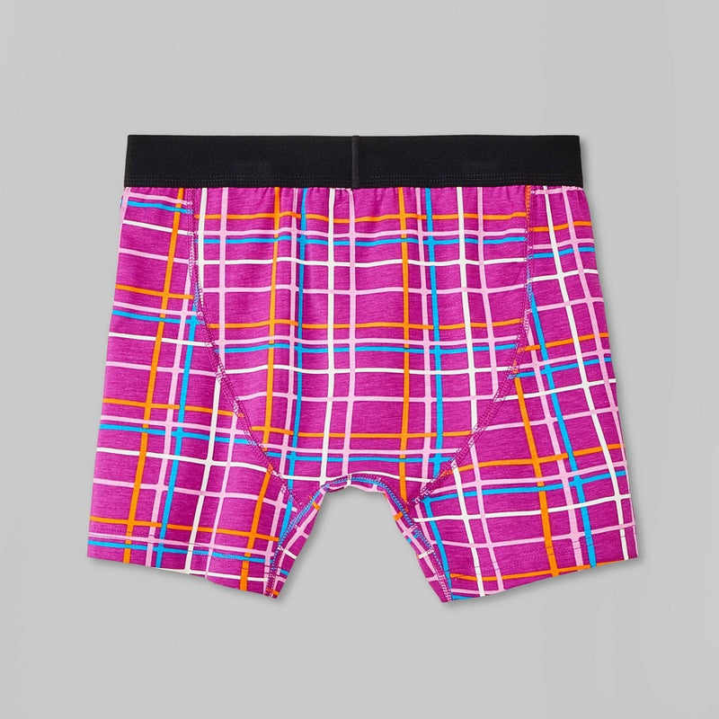 Men's Plaid/Solid Boxer Briefs 4pk - Original Use™ Blue/Pink/White M
