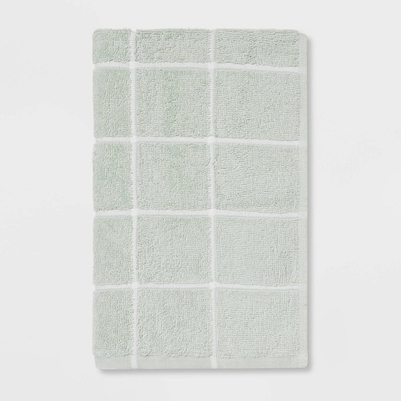 Everyday Grid Hand Towel Mint - Room Essentials™