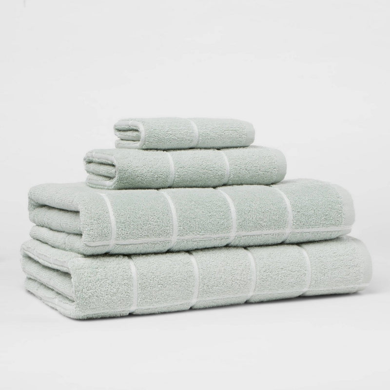 Everyday Grid Hand Towel Mint - Room Essentials™