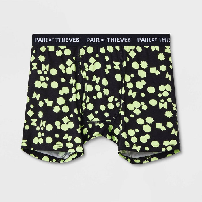 Pair of Thieves Men's Polka Dot Super Soft Boxer Briefs - Black S