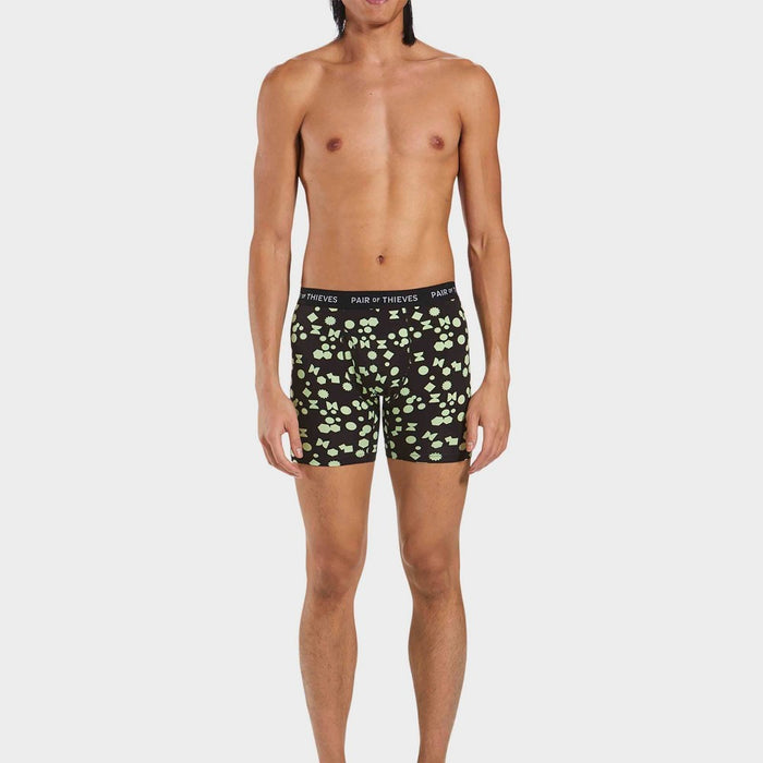 Pair of Thieves Men's Polka Dot Super Soft Boxer Briefs - Black S