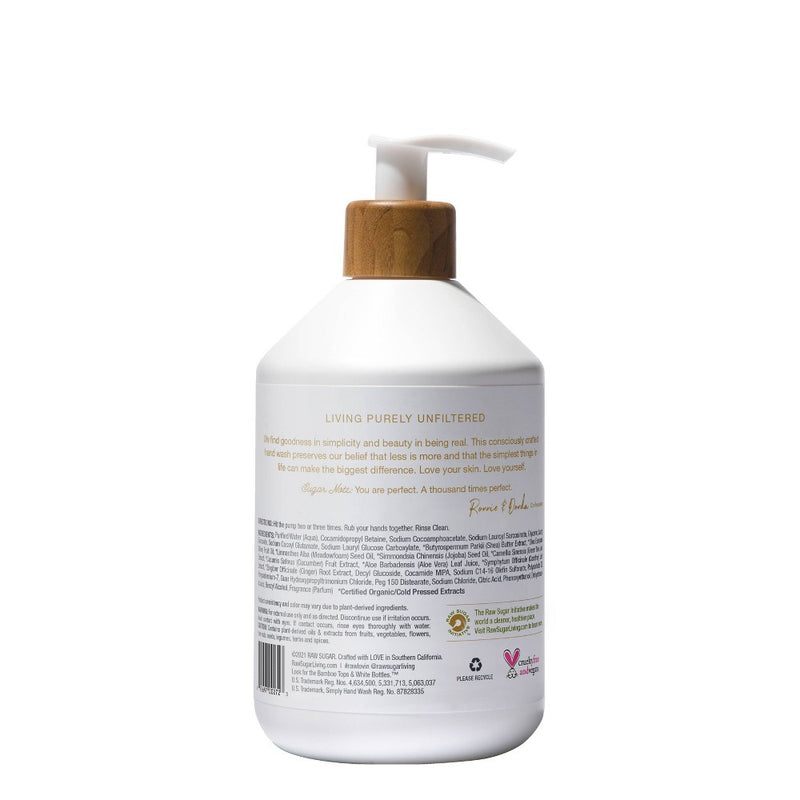 Raw Sugar Simply Hand Wash Sensitive Skin Green Tea + Cucumber + Aloe - 16.9 fl oz