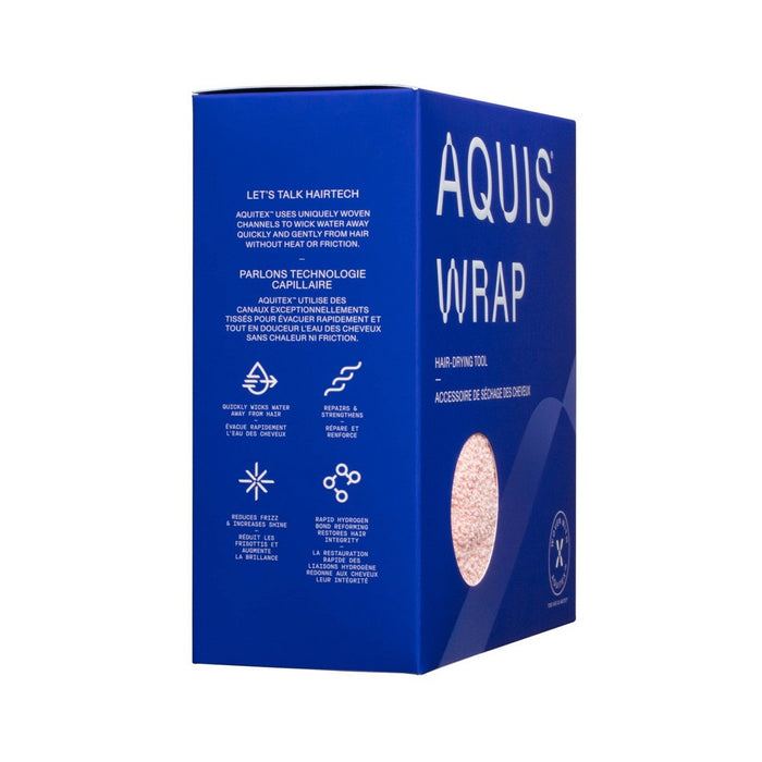AQUIS Hair Wrap Drying Towel Tool Recycled Microfiber - Lotus Pink