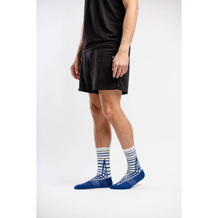 Pair of Thieves Men's 3pk Cushion Crew Socks- Lime/Blue/White Moon 8-12