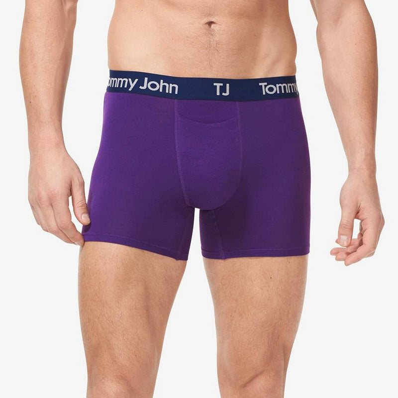 TJ | Tommy John™ Men's Striped 4'' Boxer Briefs 2pk - Blue/Purple S