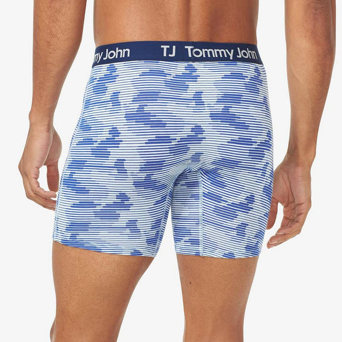 TJ | Tommy John™ Men's Camo Print 6'' Boxer Briefs 2pk - Linear Camo/Mazarine Blue S