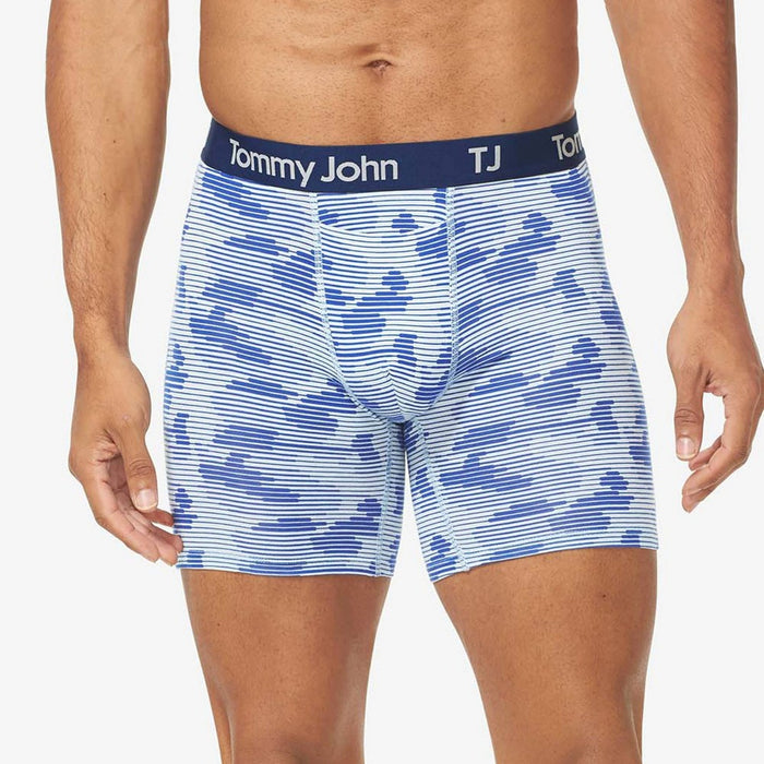 TJ | Tommy John™ Men's Camo Print 6'' Boxer Briefs 2pk - Linear Camo/Mazarine Blue S