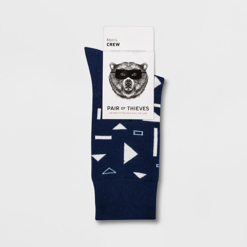 Pair of Thieves Men's Cushion Crew Socks - Navy 6-12