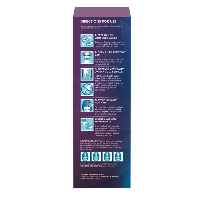 Women's Rogaine 5% Minoxidil Foam for Hair Regrowth - 2.11oz EXP. 07/2024