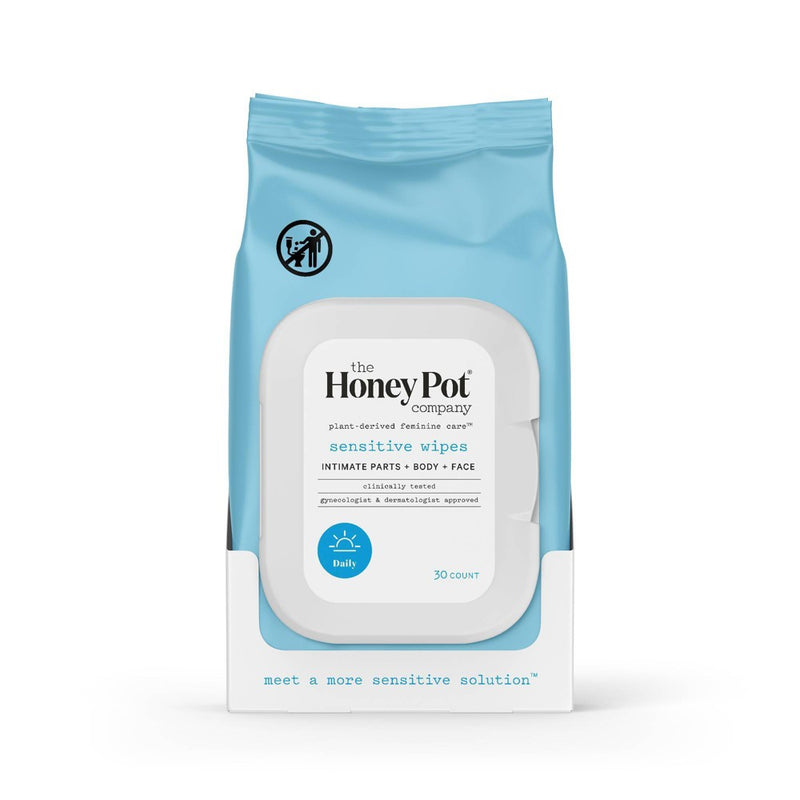 The Honey Pot Sensitive Feminine Wipes - 30ct