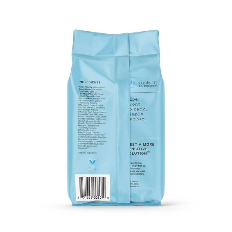 The Honey Pot Sensitive Feminine Wipes - 30ct