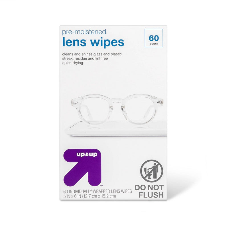 Pre-Moistened Lens Wipes - 60ct - up & up™