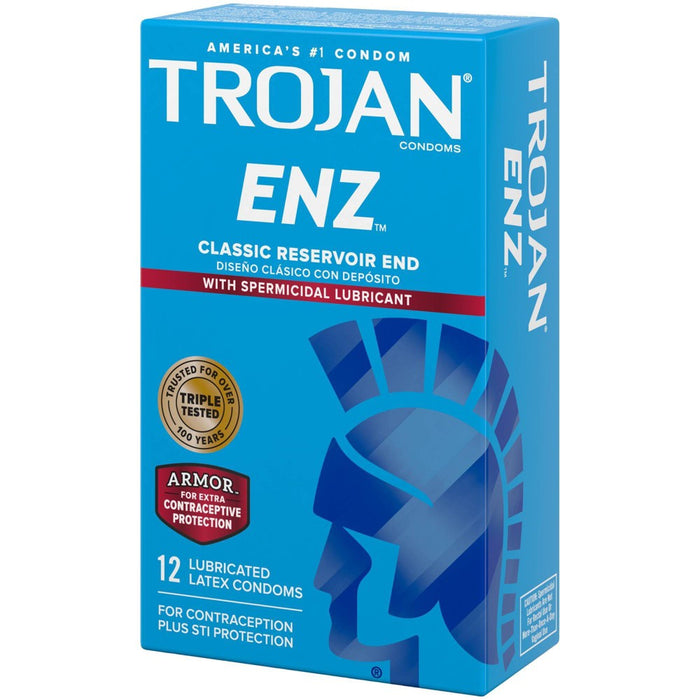 Trojan ENZ Lubricated Premium Latex Condoms - 12ct