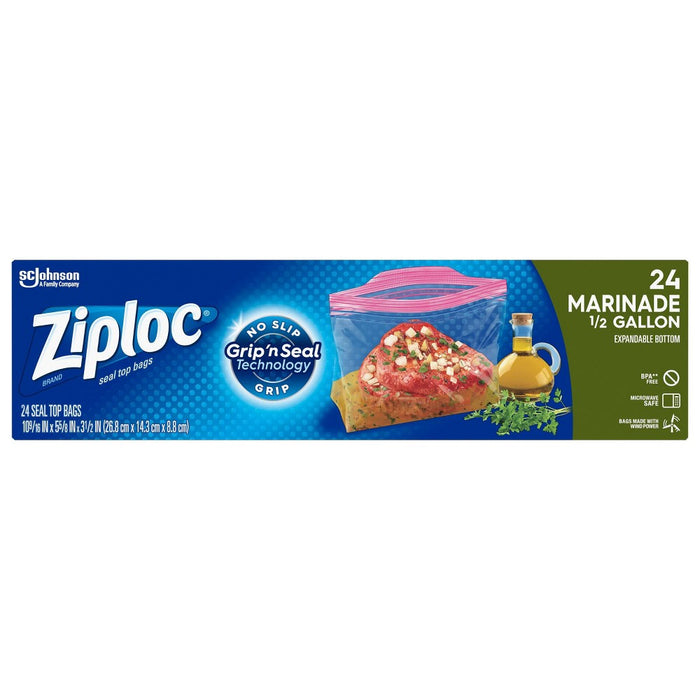 Ziploc Marinade Food Storage Bags - 24ct