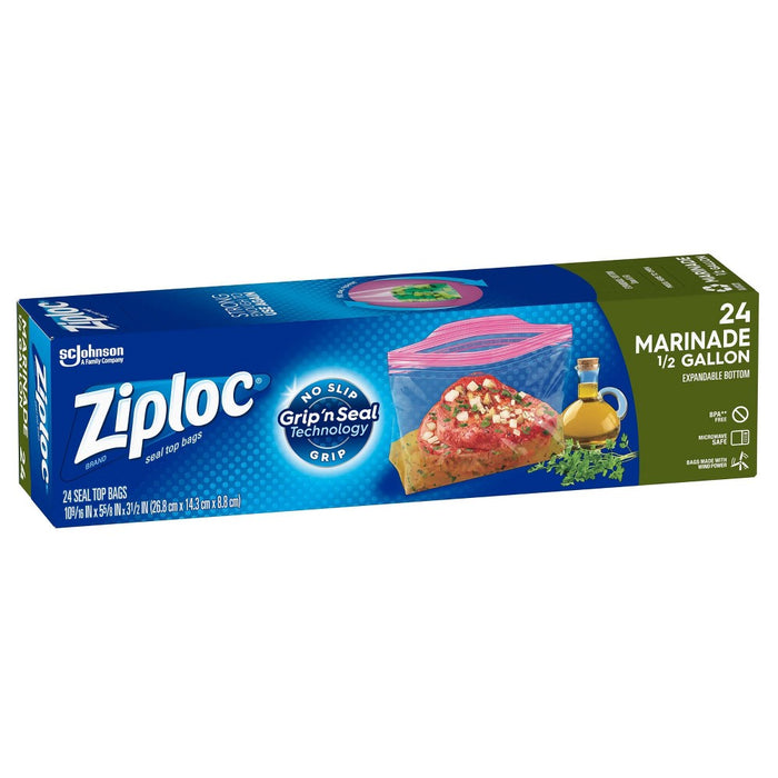 Ziploc Marinade Food Storage Bags - 24ct