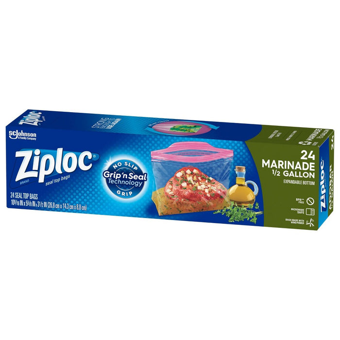 Ziploc Marinade Food Storage Bags - 24ct