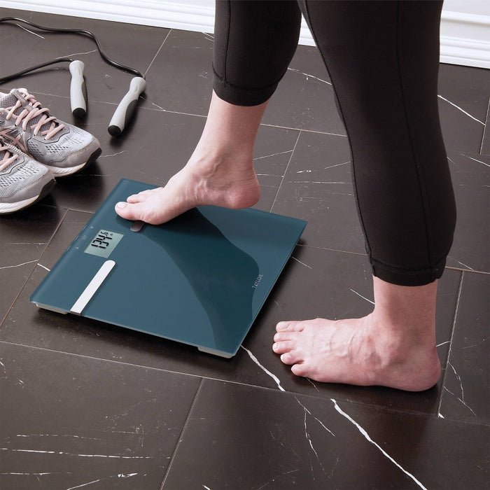 Glass Body Composition Personal Scale Blue - Taylor