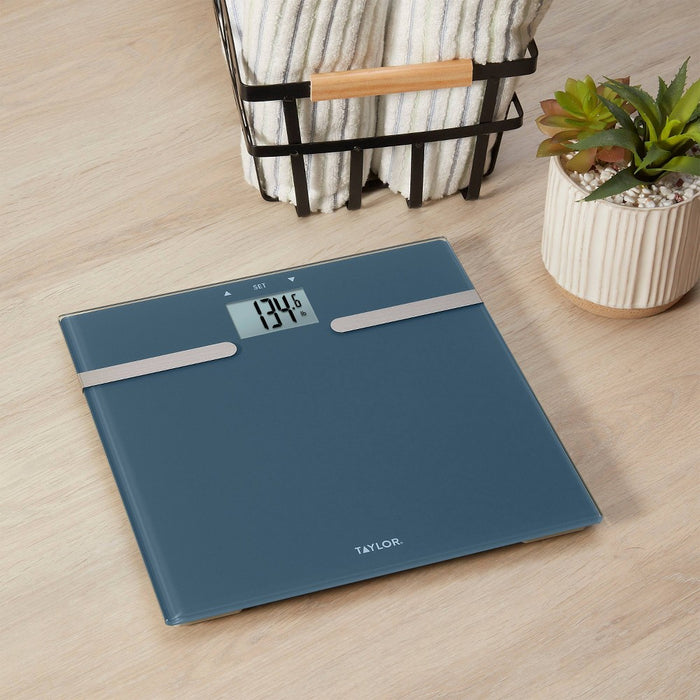 Glass Body Composition Personal Scale Blue - Taylor